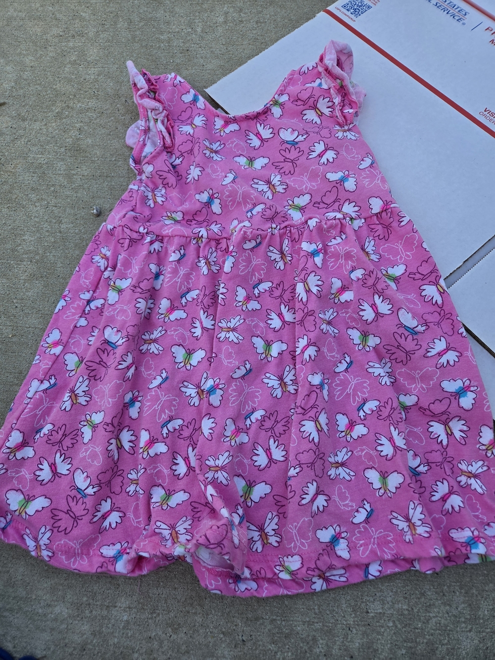 Kidgets Pink Floral & Butterfly Ruffle-Sleeve Casual Dress